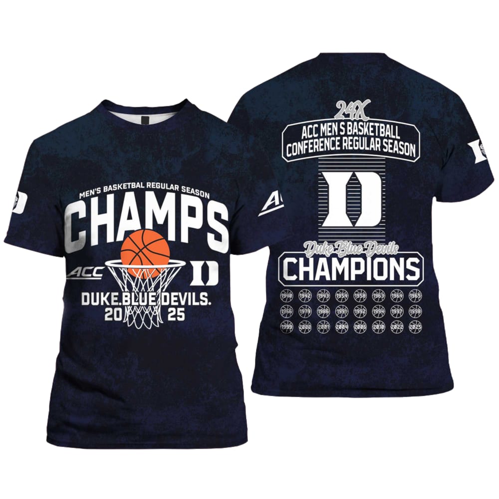 Blue Devils ACC Men Basketball Conference Champions 2025 Shirt Blue Devils ACC Men Basketball Conference Champions 2025 Shirt