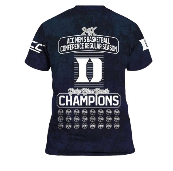 Blue Devils ACC Men Basketball Conference Champions 2025 Shirt