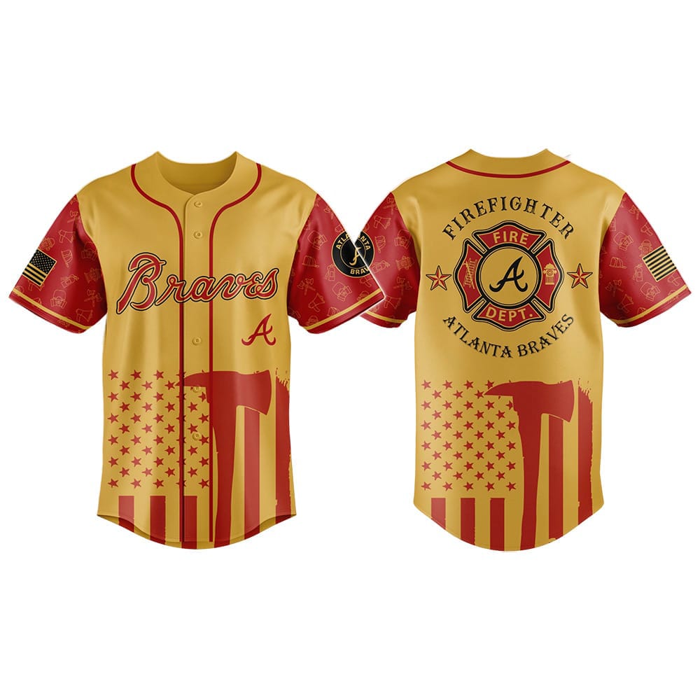 Braves Firefighter Appreciation Night Jersey 2025 Braves Firefighter Appreciation Night Jersey 2025