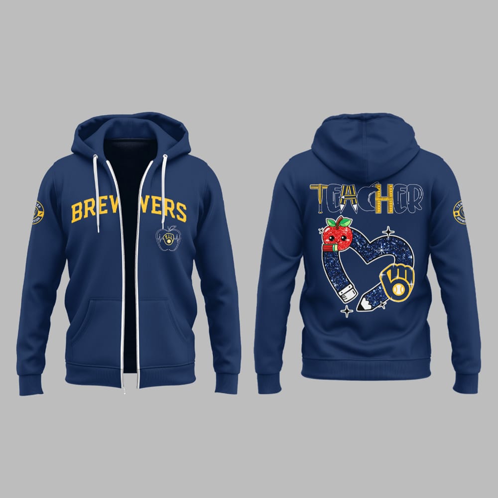 Brewers 2025 Teacher Appreciation Night Zip Hoodie Brewers 2025 Teacher Appreciation Night Zip Hoodie