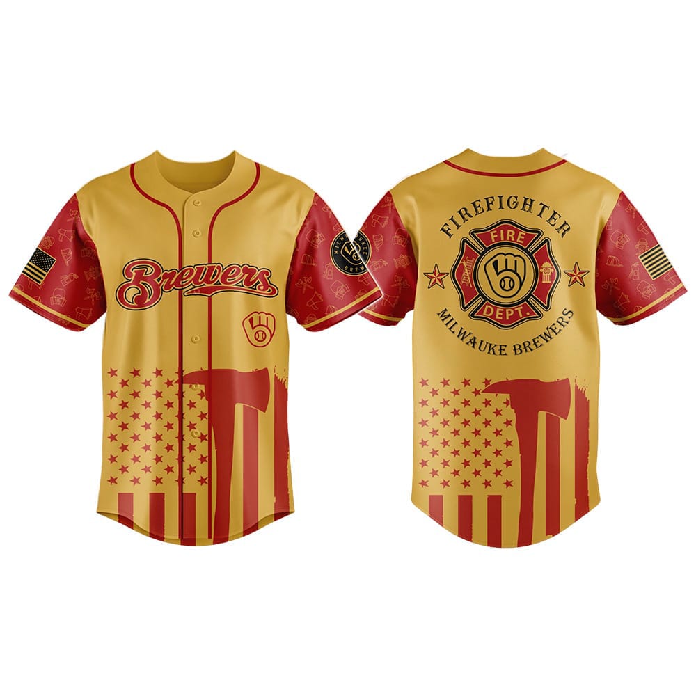 Brewers Firefighter Appreciation Night Jersey 2025 Brewers Firefighter Appreciation Night Jersey 2025