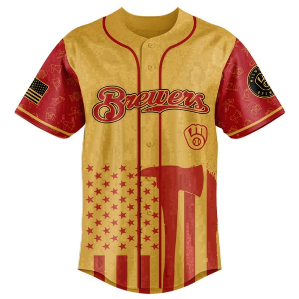 Brewers Firefighter Appreciation Night Jersey 2025