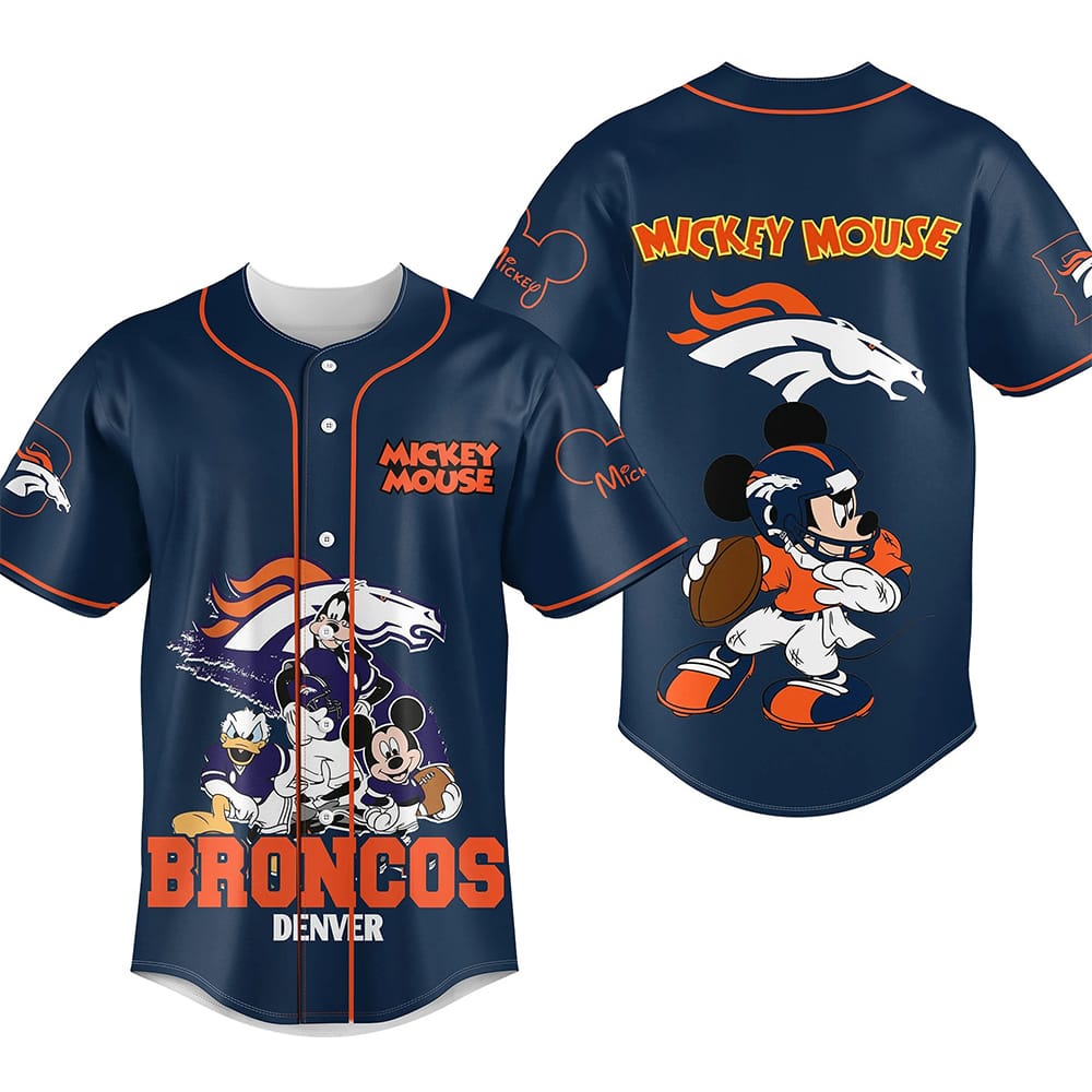 Broncos Mickey Mouse Baseball Jersey Broncos Mickey Mouse Baseball Jersey