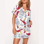 Cardinals Baseball Team Print Pajama Set