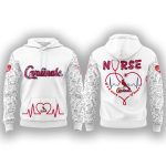 Cardinals Nurses Appreciation Heartbeat EMS 2025 Hoodie
