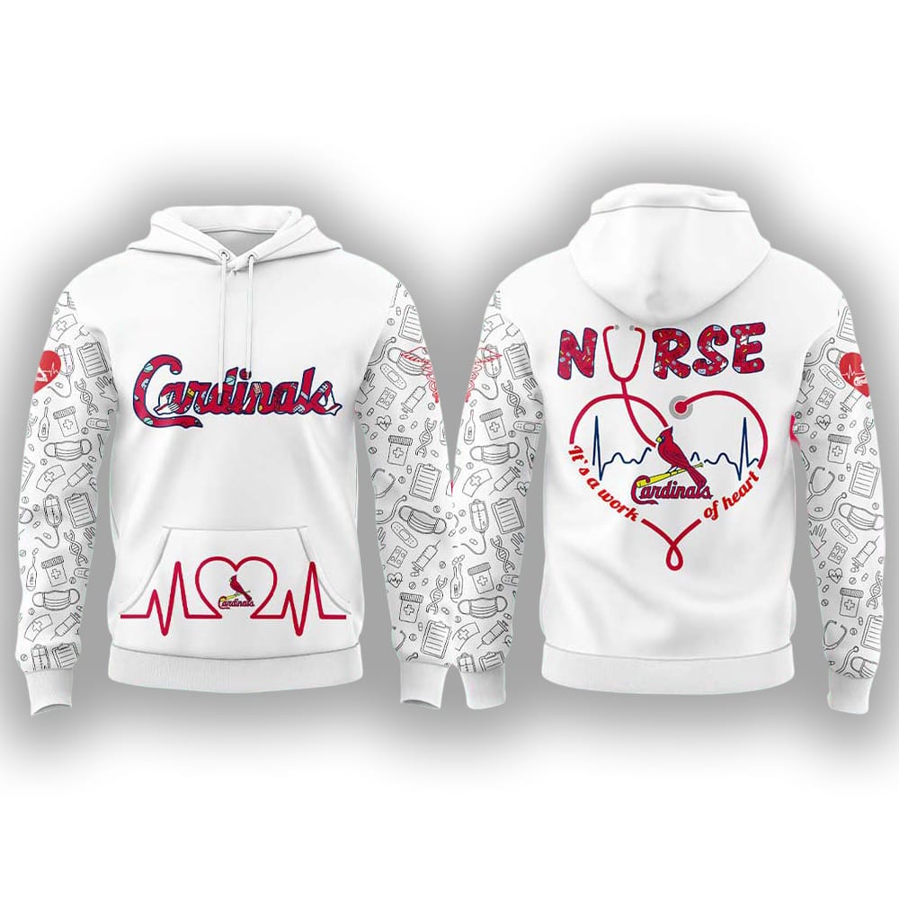 Cardinals Nurses Appreciation Heartbeat EMS 2025 Hoodie Cardinals Nurses Appreciation Heartbeat EMS 2025 Hoodie