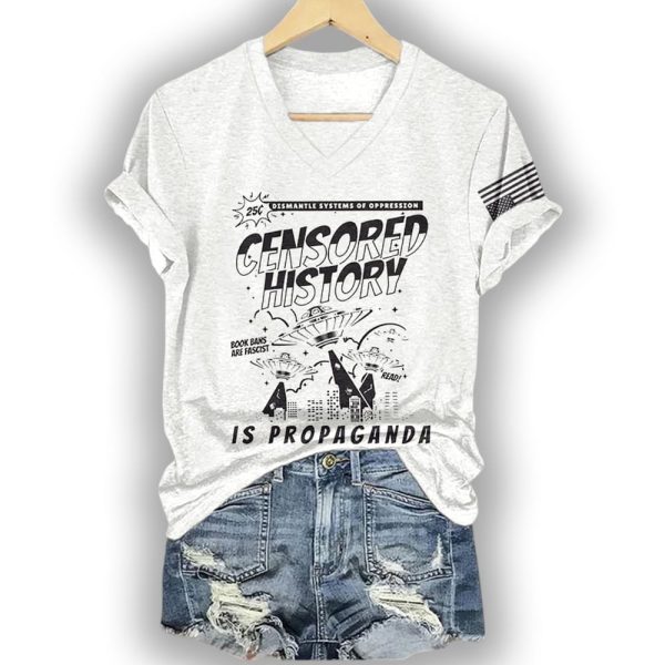 Censored History Is Propaganda Book Bans Are Fascist Protect Libraries Read Shirt