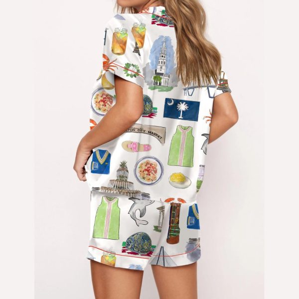 Charleston Travel Silky Satin Pajama Set