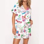 Chinoiserie Mahjong Satin Pajama Set