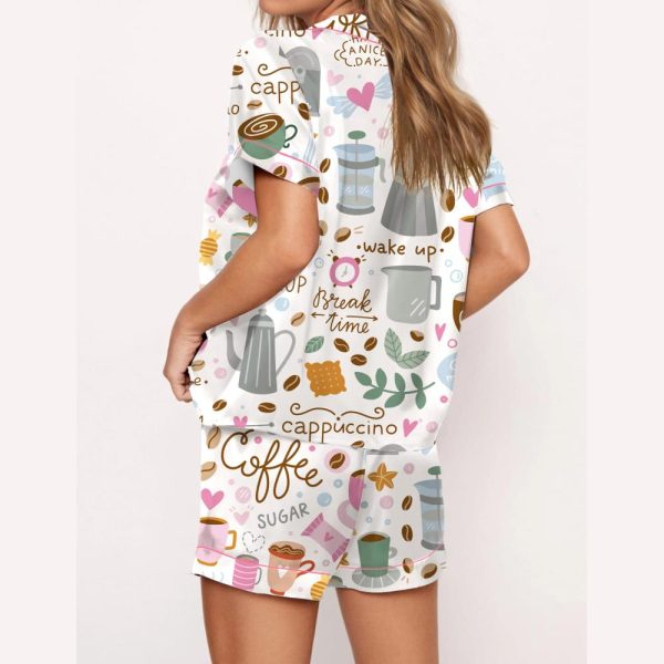 Coffee Silky Satin Pajama Set