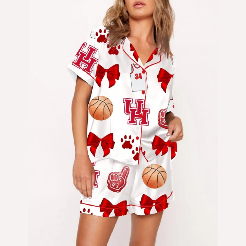 Coquette University Of Houston Basketball Pajama Set Coquette University Of Houston Basketball Pajama Set