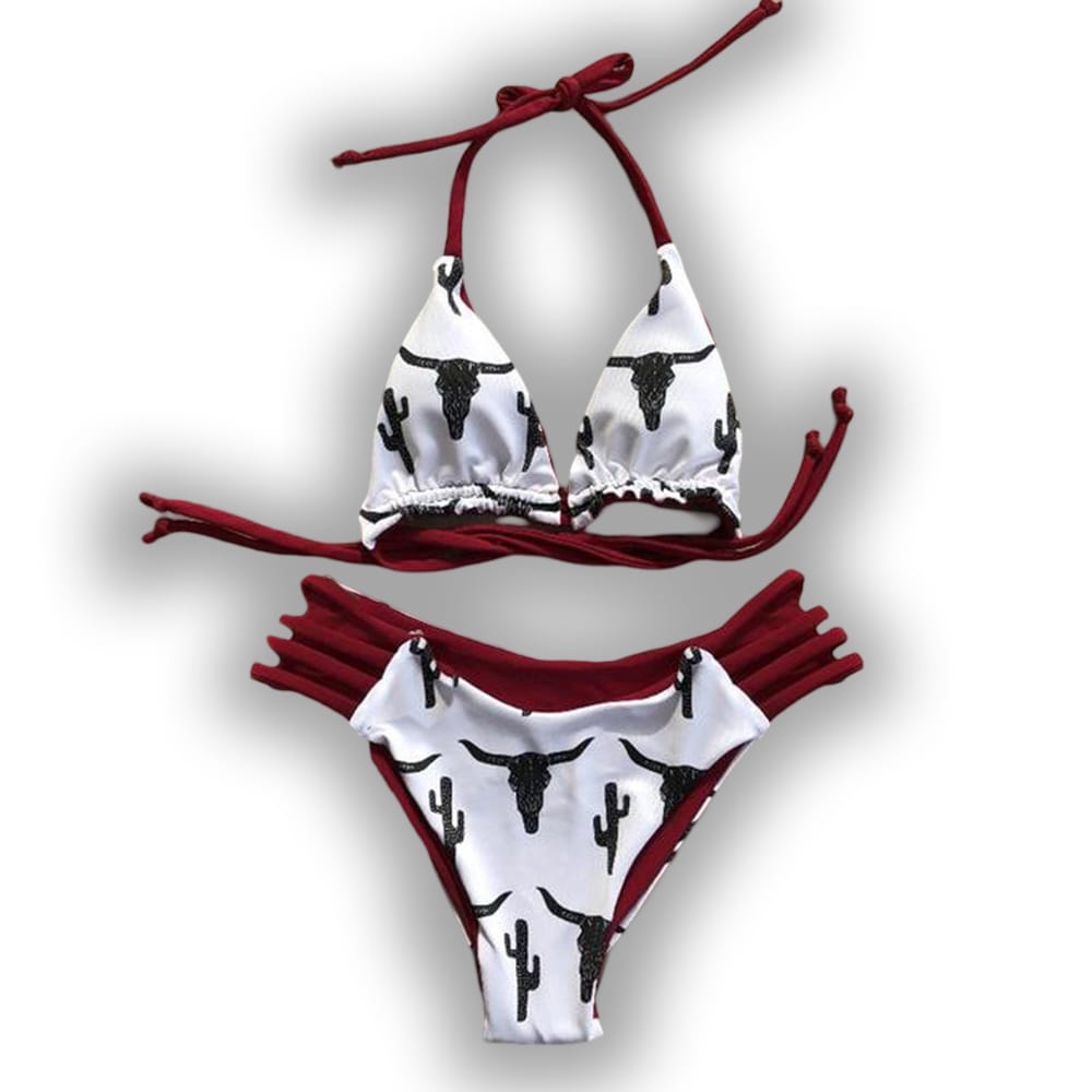 Cowgirl Style Two Piece Bikini Set Cowgirl Style Two-Piece Bikini Set
