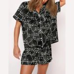 Cute Cats Print Pajama Set