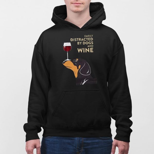Easily Distracted By Dogs And Wine Shirt