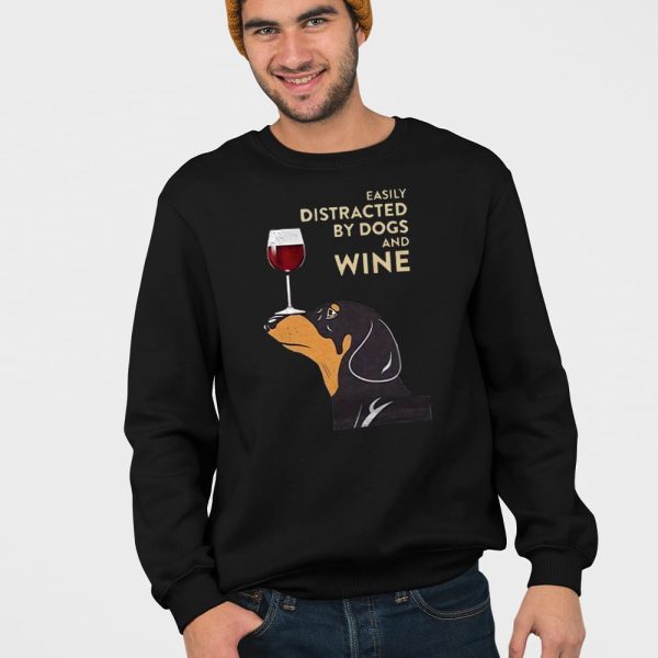 Easily Distracted By Dogs And Wine Shirt