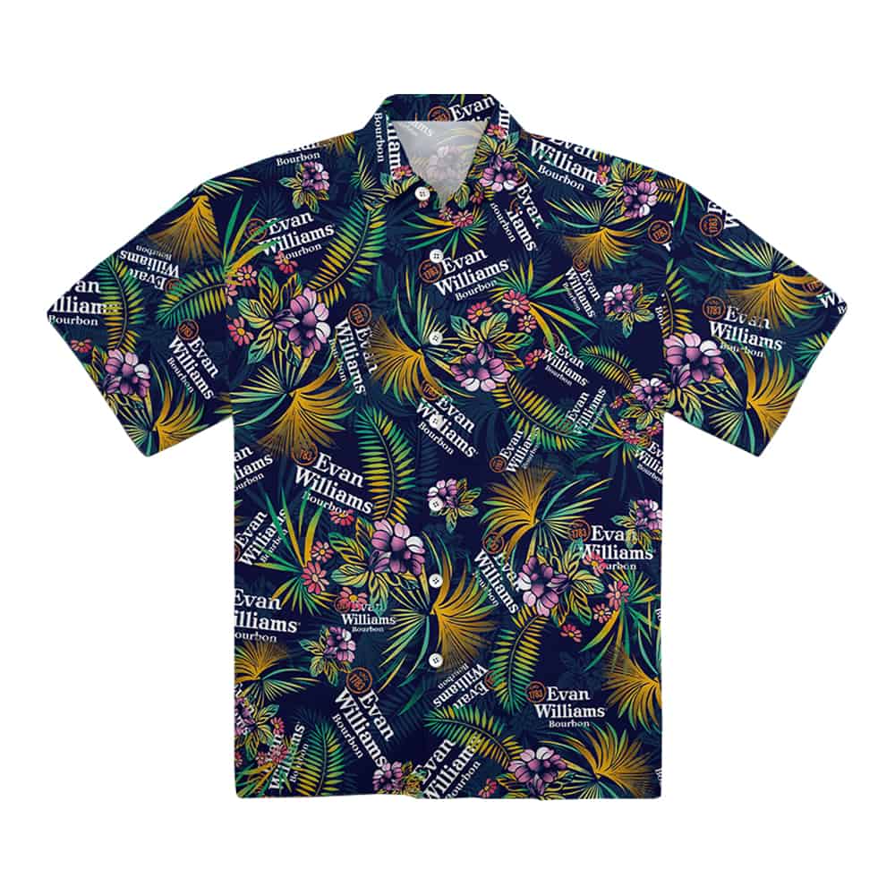 Evan Williams Bourbon Whiskey Hawaiian Shirt Evan Williams Bourbon Whiskey Hawaiian Shirt