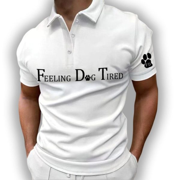 FDT Feeling Dog Tired Printed Polo Shirt