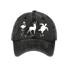 FDT Flamingo Deer Turtle Print Baseball Cap