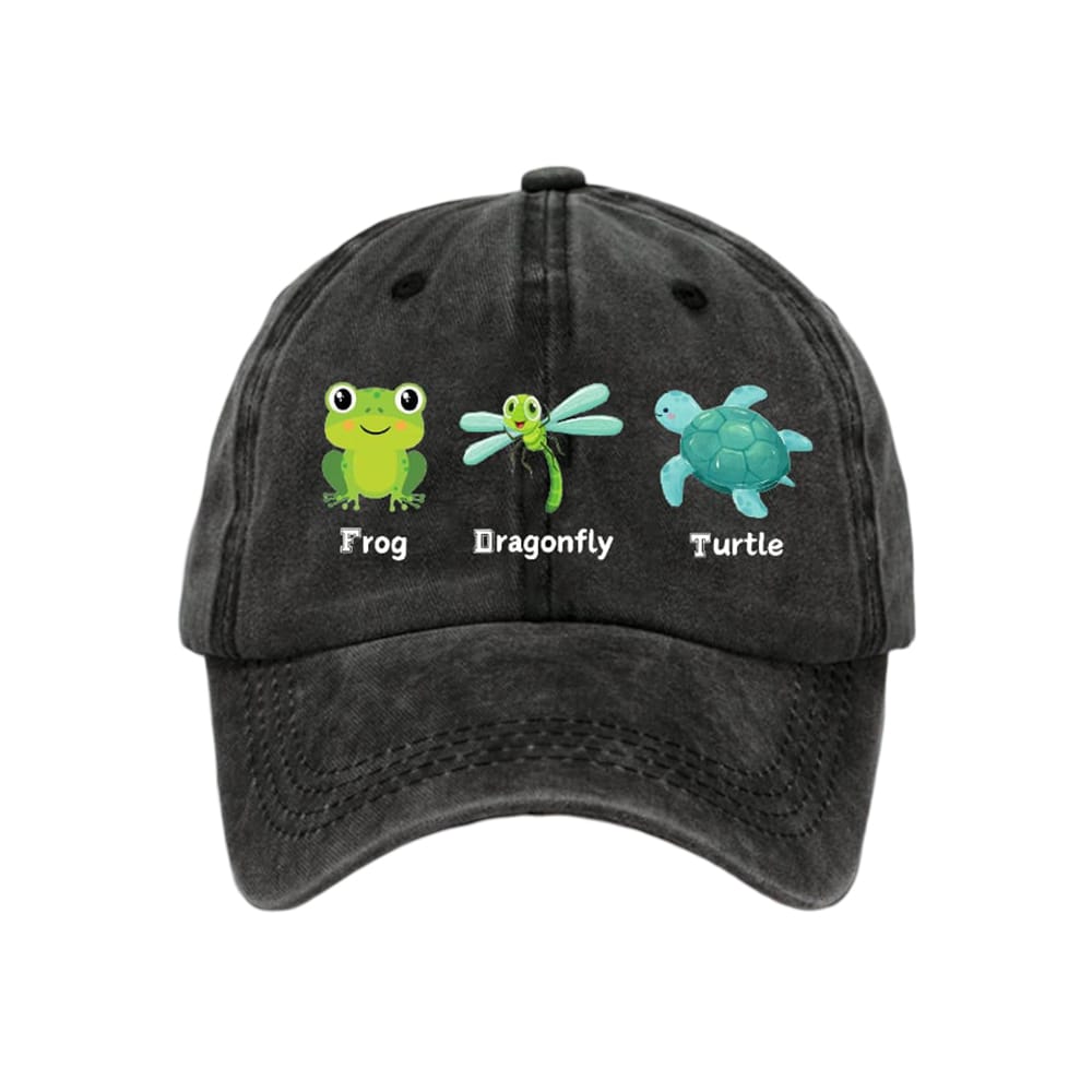 FDT Frog Dragonfly Turtle Baseball Cap FDT Frog Dragonfly Turtle Baseball Cap