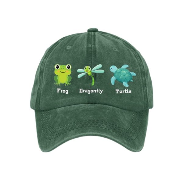FDT Frog Dragonfly Turtle Baseball Cap