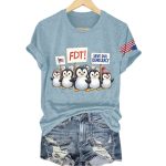 FDT Penguins Resist Tariffs Save Our Democracy Shirt