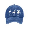 Flamingo Deer Turtle Print Baseball Cap