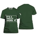 Forest Green Retro It's A Philly Thing Print T-Shirt