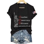 Freedom Democracy Tolerance And Justice For All America Shirt