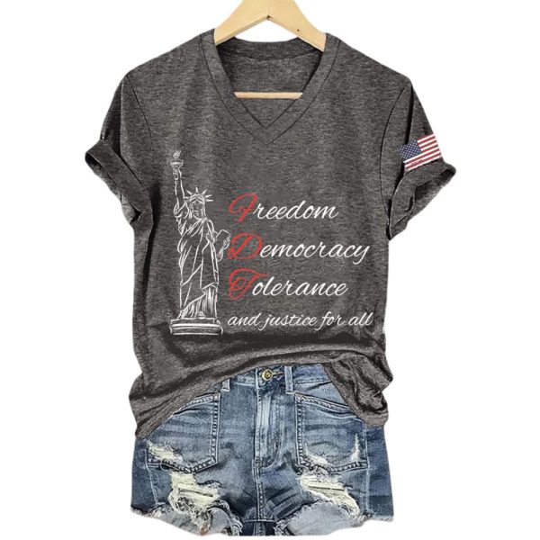 Freedom Democracy Tolerance And Justice For All America Shirt