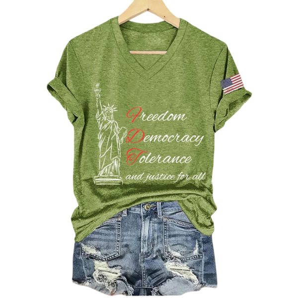 Freedom Democracy Tolerance And Justice For All America Shirt