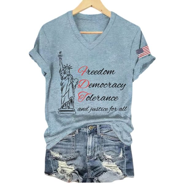 Freedom Democracy Tolerance And Justice For All America Shirt