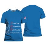 Freedom Democracy Tolerance And Justice For All Printed T-Shirt