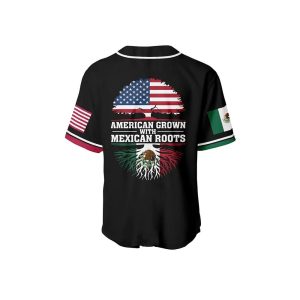Personalized American Grown With Mexican Roots Jersey Shirt2