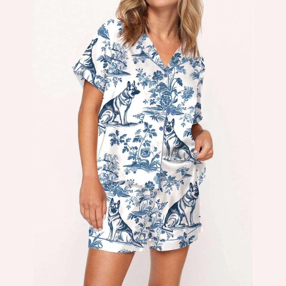 German Shepherd Silky Satin Pajama Set German Shepherd Silky Satin Pajama Set