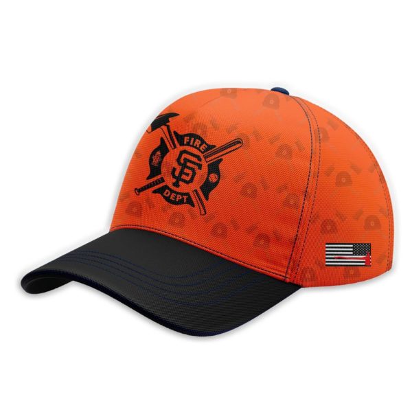 Giants Firefighter Appreciation Day Hoodie Jogger Cap 2025