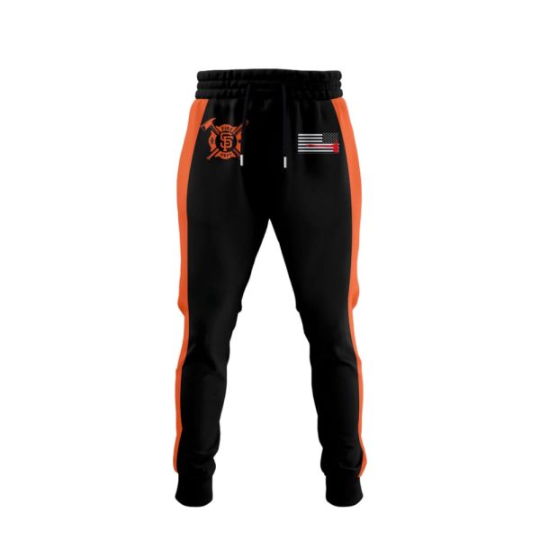 Giants Firefighter Appreciation Day Hoodie Jogger Cap 2025