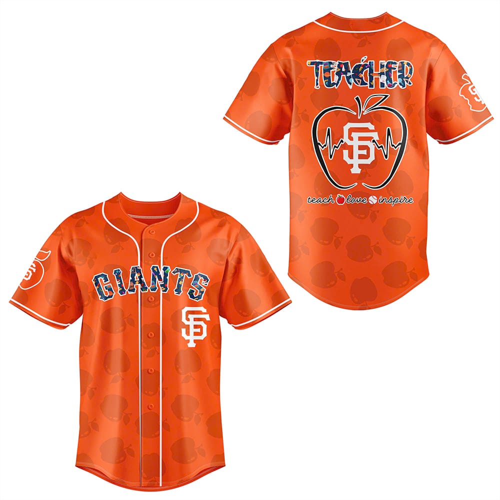 Giants TEACHER NIGHT Baseball Jersey 2025 Giants TEACHER NIGHT Baseball Jersey 2025