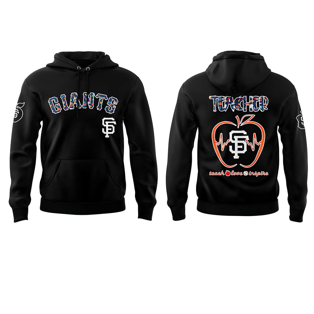 Giants TEACHER NIGHT Teach Love Inspire Hoodie 2025 Giants TEACHER NIGHT Teach Love Inspire Hoodie 2025