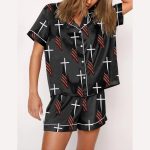 God Bless American Print Pajama Set
