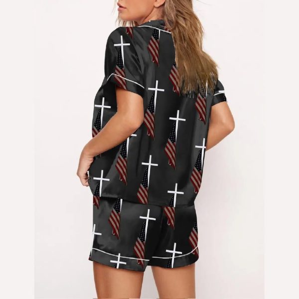 God Bless American Print Pajama Set