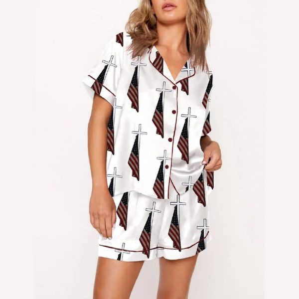 God Bless American Print Pajama Set
