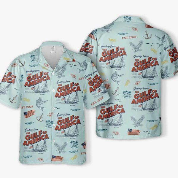 Greetings From The Gulf Of America Est 2025 Hawaiian Shirt