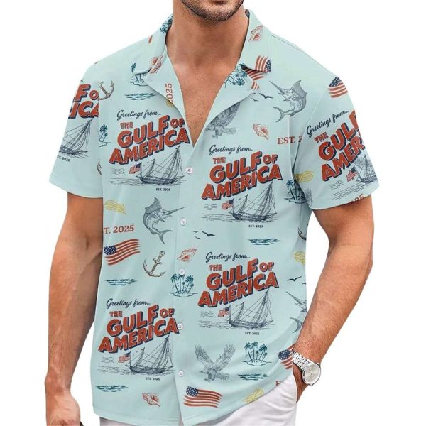 Greetings From The Gulf Of America Est 2025 Hawaiian Shirt