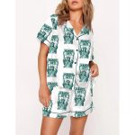 Hands Off Protest Print Pajama Set