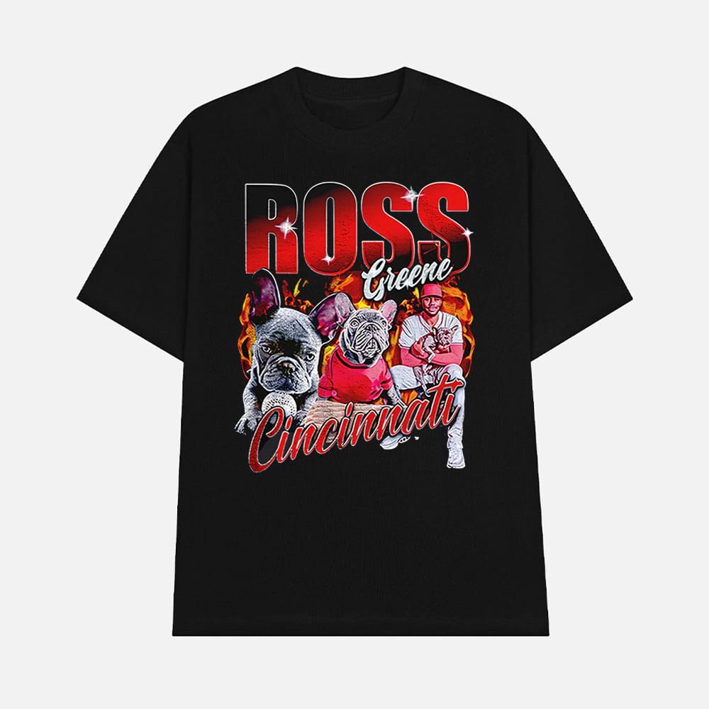 Hip Hop Ross Greene Reds Bulldog Baseball Shirt 1 Hip Hop Ross Greene Reds Bulldog Baseball Shirt