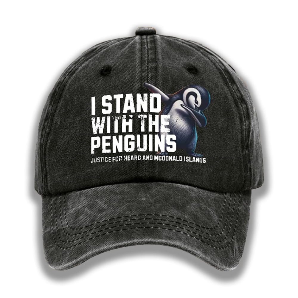 I Stand With The Penguins Justice For Heard And McDonald Islands Baseball Cap I Stand With The Penguins Justice For Heard And McDonald Islands Baseball Cap