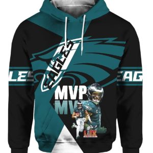 Jalen Hurts 1 MVP Super Bowl LIX Eagles Shirt 2