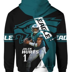 Jalen Hurts 1 MVP Super Bowl LIX Eagles Shirt 3