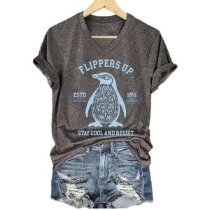 Penguins Flippers Up Estd 1841 Stay Cool And Resist Shirt3