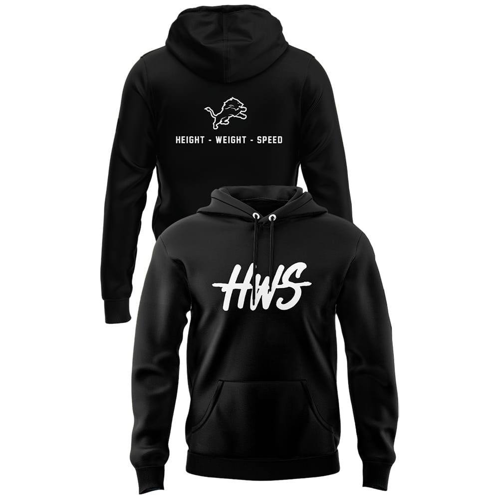 Lions HWS Height Weight Speed Hoodie 2025 Lions HWS Height Weight Speed Hoodie 2025
